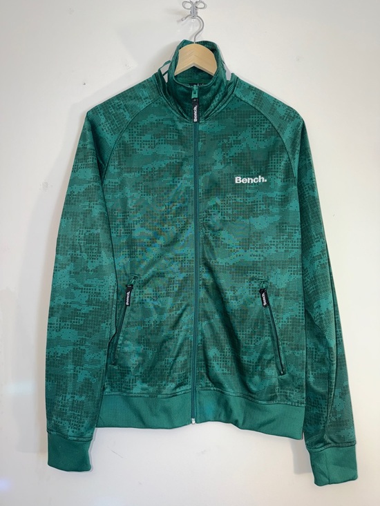 Bench Other - Bench Green Pixel-Print Full-Zip Sweater Beautiful Condition 🌎